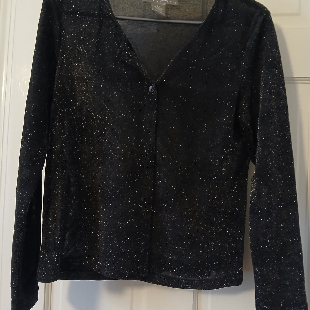 Norton McNaughton Black Sparkle Cardigan
